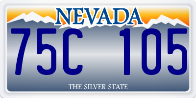 NV license plate 75C105