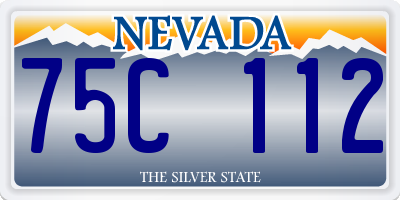 NV license plate 75C112