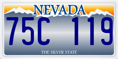 NV license plate 75C119