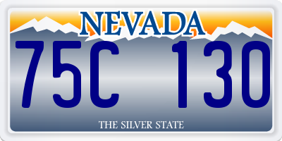 NV license plate 75C130