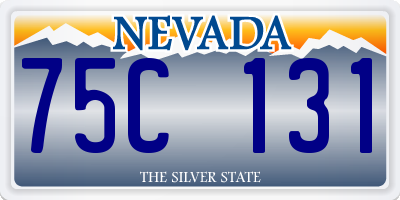 NV license plate 75C131