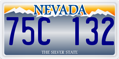 NV license plate 75C132