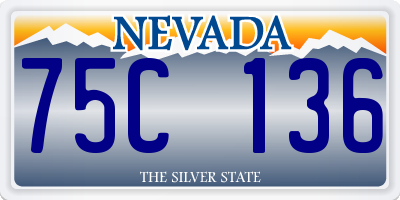 NV license plate 75C136