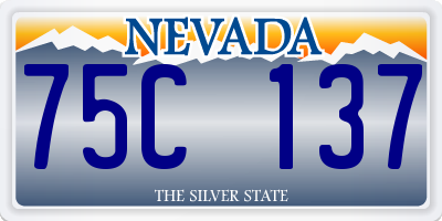 NV license plate 75C137