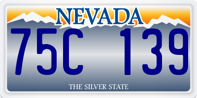 NV license plate 75C139