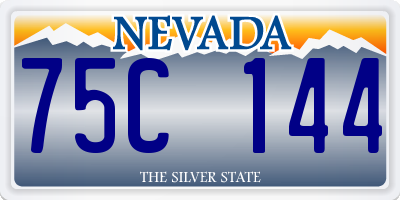 NV license plate 75C144