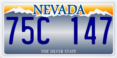NV license plate 75C147