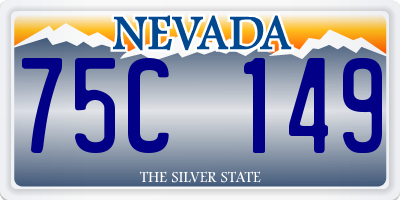 NV license plate 75C149