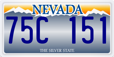 NV license plate 75C151