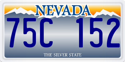 NV license plate 75C152