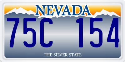 NV license plate 75C154