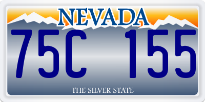 NV license plate 75C155