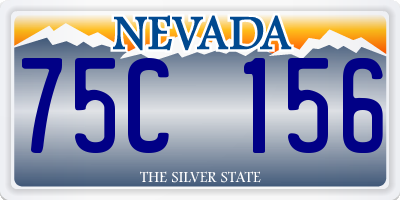 NV license plate 75C156