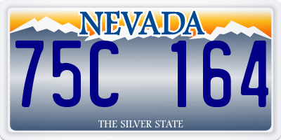 NV license plate 75C164