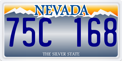 NV license plate 75C168
