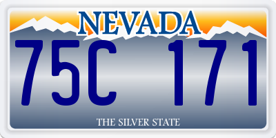 NV license plate 75C171