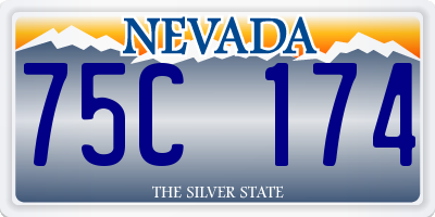 NV license plate 75C174