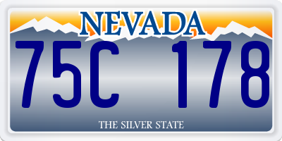 NV license plate 75C178