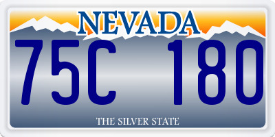 NV license plate 75C180