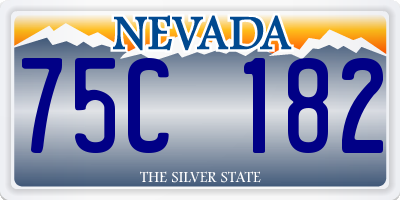 NV license plate 75C182
