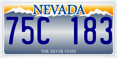 NV license plate 75C183