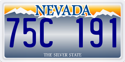 NV license plate 75C191