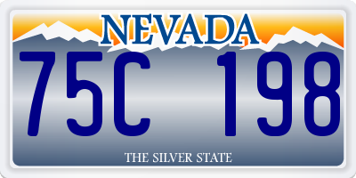 NV license plate 75C198