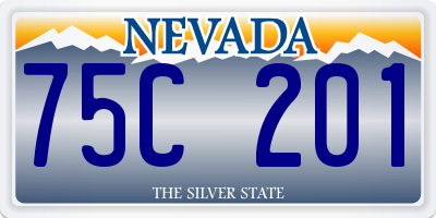 NV license plate 75C201