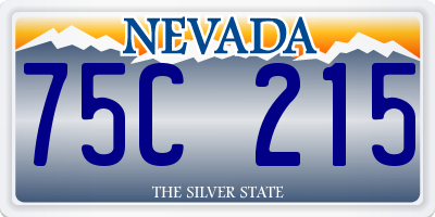 NV license plate 75C215