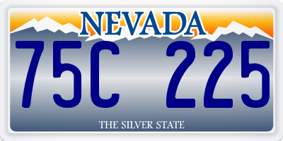 NV license plate 75C225