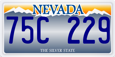 NV license plate 75C229