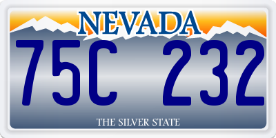 NV license plate 75C232