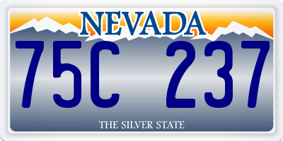 NV license plate 75C237