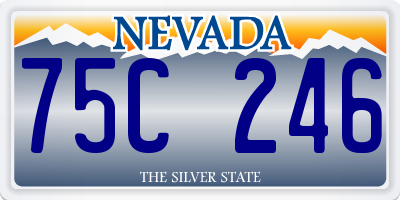 NV license plate 75C246