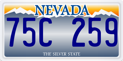 NV license plate 75C259