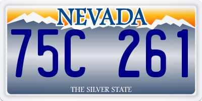 NV license plate 75C261