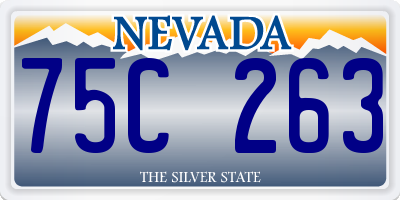 NV license plate 75C263