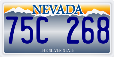 NV license plate 75C268