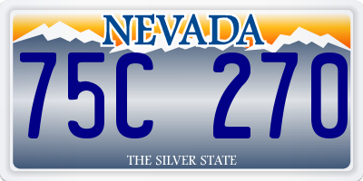 NV license plate 75C270