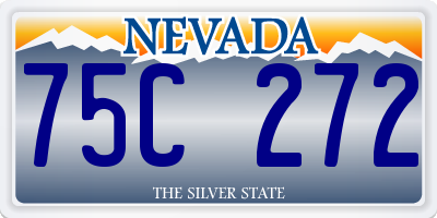 NV license plate 75C272