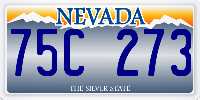 NV license plate 75C273