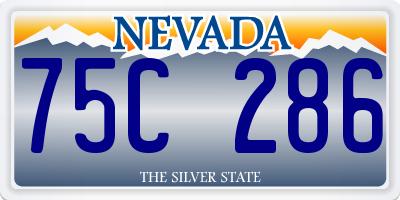 NV license plate 75C286