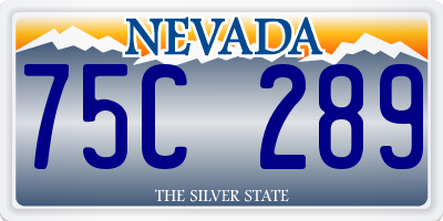 NV license plate 75C289