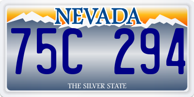 NV license plate 75C294