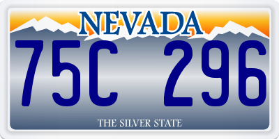 NV license plate 75C296