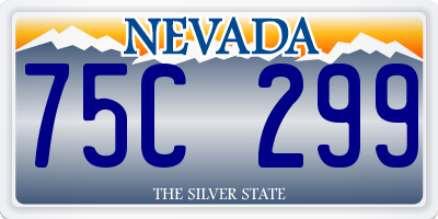 NV license plate 75C299