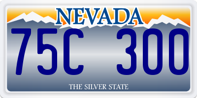 NV license plate 75C300