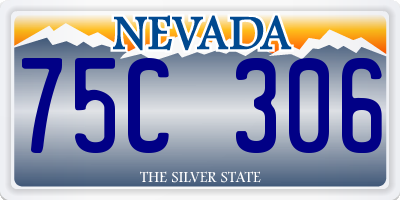 NV license plate 75C306