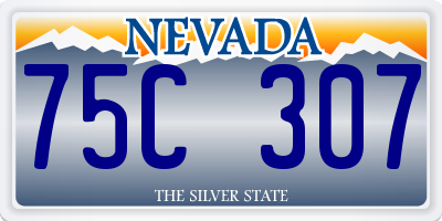 NV license plate 75C307