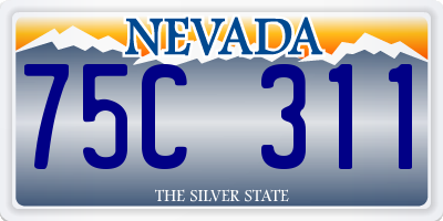 NV license plate 75C311